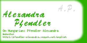 alexandra pfendler business card